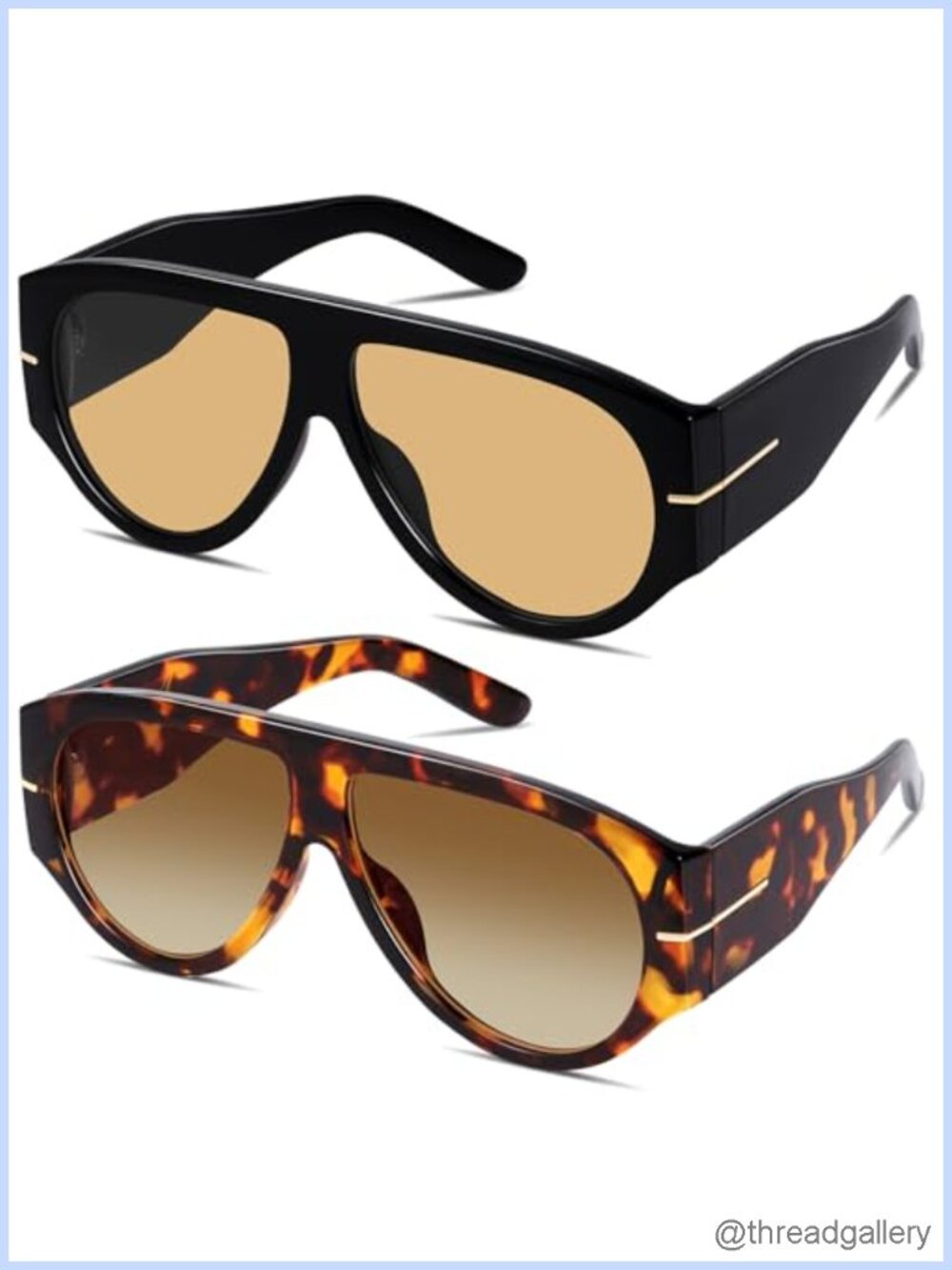 Oversized Aviator Sunglasses UV400 Retro Shield Full Frame Adult